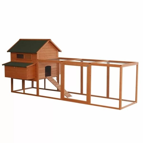 Wooden Chicken Coop Cages Cheap Guinea Pig house Rabbit Hutch Wire Mesh With laying box Extra Large - 图片 2