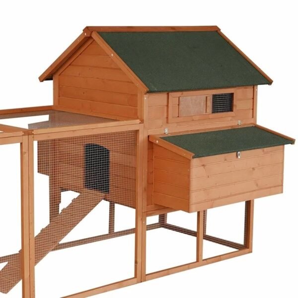 Wooden Chicken Coop Cages Cheap Guinea Pig house Rabbit Hutch Wire Mesh With laying box Extra Large - 图片 3